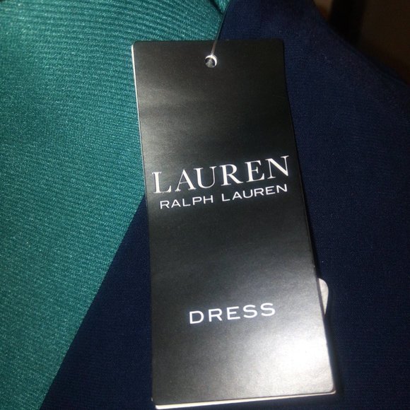 Lauren Ralph Lauren Medallion-Belt Jersey Dress in Lighthouse Navy, Sz 6 - Picture 5 of 10